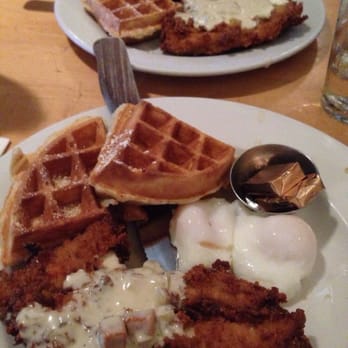 Memphis Cafe - Chicken and Waffles - so much goodness on one plate - Southern Near Me - Costa Mesa, California