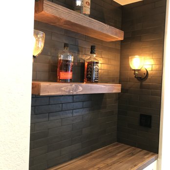 Pinnacle Construction - Wet bar with dark vibes - Tiling Near Me - San Jose, California Pinnacle Construction - Wet bar with dark vibes - Tiling Near Me - San Jose, California