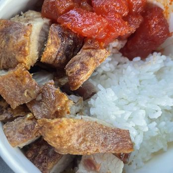 Alicia's Market - Wasabi masago poke and roast pork. Skin not crispy. - Grocery Near Me - Honolulu, Hawaii Alicia's Market - Wasabi masago poke and roast pork. Skin not crispy. - Grocery Near Me - Honolulu, Hawaii