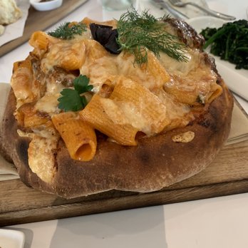 ARLO - Bolognese with braciole in a bread bowl. Love the tiny sprig of dill! - New American Near Me - San Diego, California ARLO - Bolognese with braciole in a bread bowl. Love the tiny sprig of dill! - New American Near Me - San Diego, California
