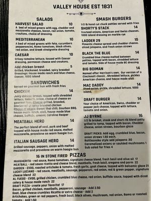Menu photo 2 Valley House Harrison, OH