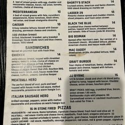 Valley House - Food menu as of 5/15/2024