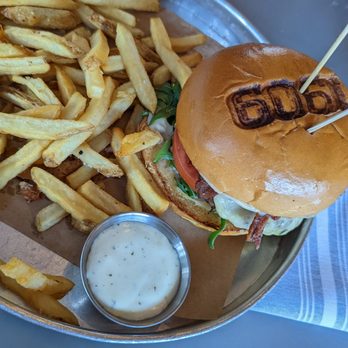 1909 - Bison burger dry but still good soaked in ranch and ketchup - Bars Near Me - Temecula, California