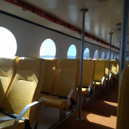 Inside of the QE IV Ferry