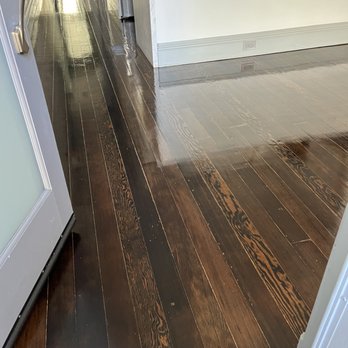 Fix Wood Floor - Final day with last coat of finish, still wet. Dried matte. - Flooring Near Me Fix Wood Floor - Final day with last coat of finish, still wet. Dried matte. - Flooring Near Me