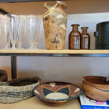 Sustain Home - a shelf full of glassware - Interior Design Near Me - Hood River, Oregon