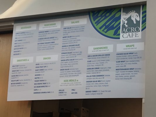 Menu photo 2 Acro Cafe Raleigh, NC Menu photo 2 Acro Cafe Raleigh, NC