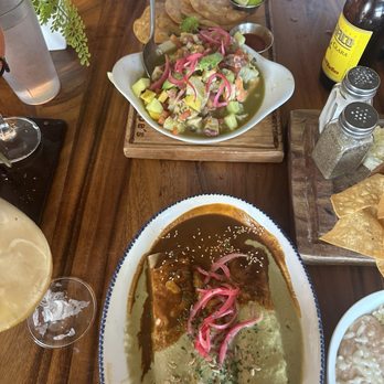 Felipe's - These are enchiladas were so bomb; flavors were on point and they had a real generous amount of chicken!! AND THE CEVICHE?!? AMAZING. - Mexican Near Me - Palm Springs, California Felipe's - These are enchiladas were so bomb; flavors were on point and they had a real generous amount of chicken!! AND THE CEVICHE?!? AMAZING. - Mexican Near Me - Palm Springs, California