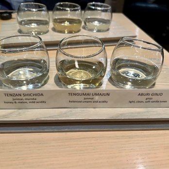 Miku - Sake flight! - Japanese Near Me - Vancouver, British Columbia