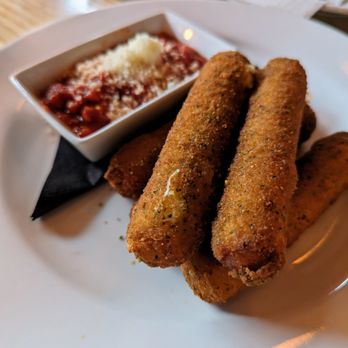 Emmy Squared Pizza - Brooklyn Mozz Sticks. $15. Five crispy hand-stretched mozzarella sticks, red sauce. - Pizza Near Me - Durham, North Carolina