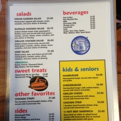 Emma Rae's Cafe - Back of menu
