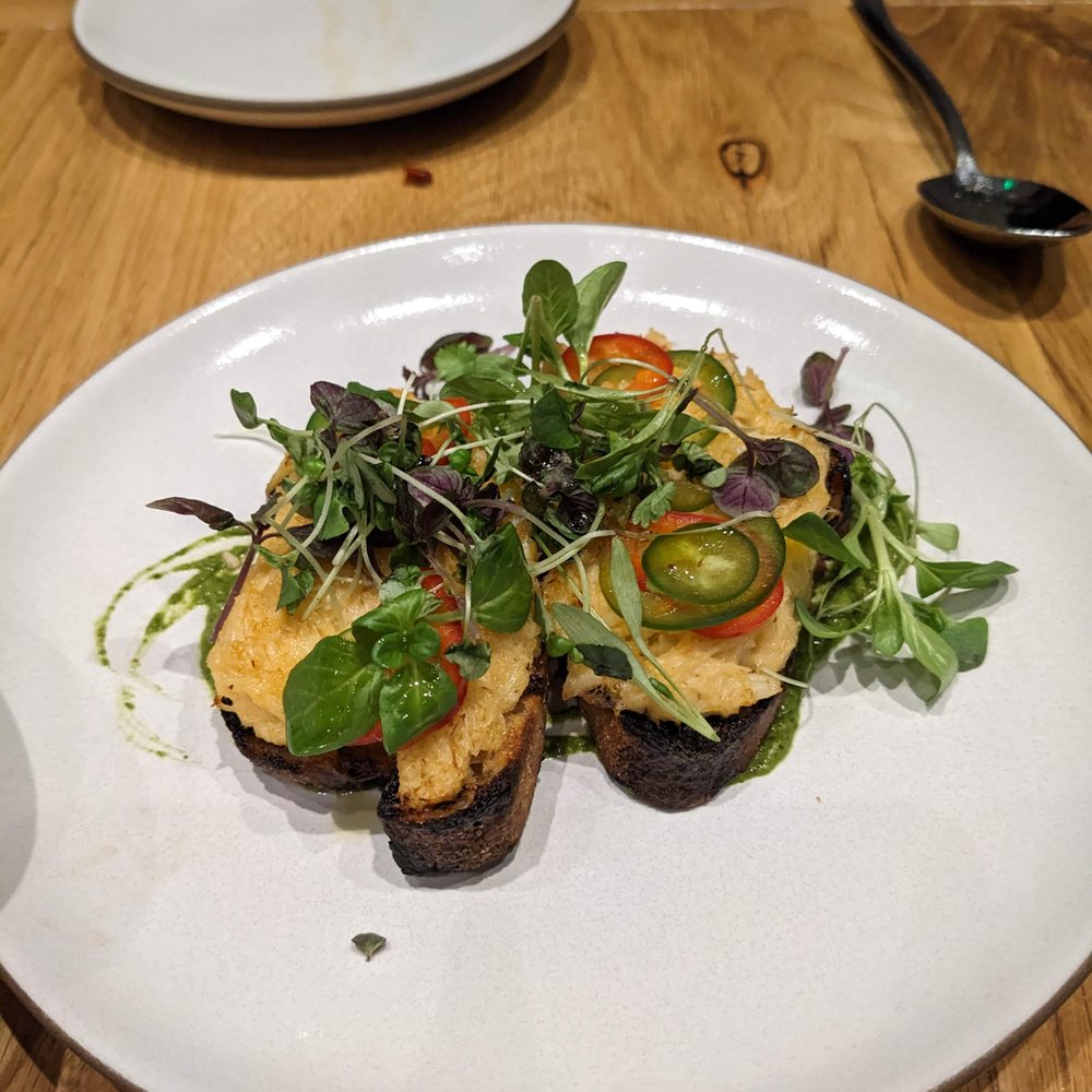 Chickadee - Crab toast - New American Near Me - Boston, Massachusetts