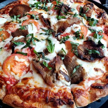 Nikolas Pizza - Margherita pie with fried eggplant topping - Pizza Near Me - Newport, Rhode Island