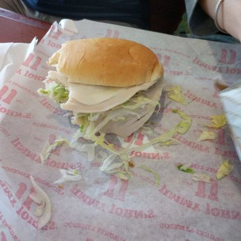 Jimmy John's - a turkey sandwich on a wrapper - Sandwiches Near Me - Forest Park, Georgia Jimmy John's - a turkey sandwich on a wrapper - Sandwiches Near Me - Forest Park, Georgia