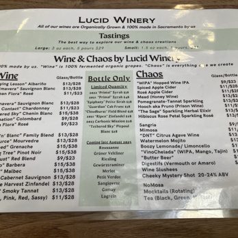 Lucid Winery - Menu - Wine Tasting Room Near Me - Sacramento, California Lucid Winery - Menu - Wine Tasting Room Near Me - Sacramento, California