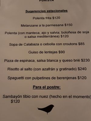 Menu photo 2 Almacén Purista Buenos Aires, C