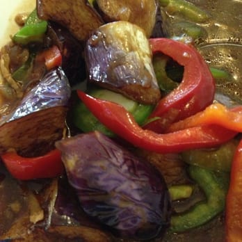 Loving Hut - Milpitas - Eggplant veggie in sechzeuan (not sure if spelled right) sauce, Jummy! Goes well with the noodles! - Vegetarian Near Me - Milpitas, California Loving Hut - Milpitas - Eggplant veggie in sechzeuan (not sure if spelled right) sauce, Jummy! Goes well with the noodles! - Vegetarian Near Me - Milpitas, California