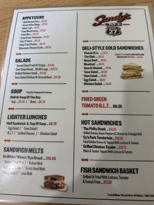 Menu photo 4 Sandys Cafe 27 Sebring, FL Menu photo 4 Sandys Cafe 27 Sebring, FL