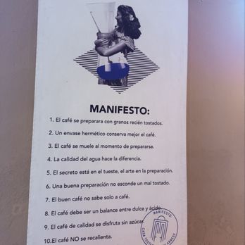 Manifesto - Manifesto has a manifesto : ) - Coffee Roasteries Near Me - Mérida, YUC