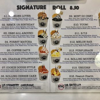 Rolling Factory - Signature menu - Ice Cream & Frozen Yogurt Near Me - Glendale, California