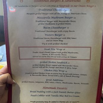 Texas Legends Steakhouse - Menu - Steakhouses Near Me - Madisonville, Texas