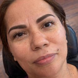 Eyebrow micro shading done .