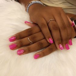 Clear Pink & Nude Nails