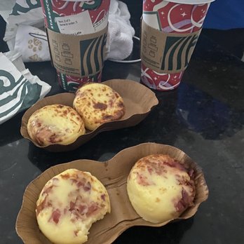 Starbucks - Gruyere cheese egg white bites With bacon. 2  pumpkin spice lattes - Coffee & Tea Near Me - Windermere, Florida