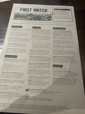 Menu photo 2 First Watch Richardson, TX