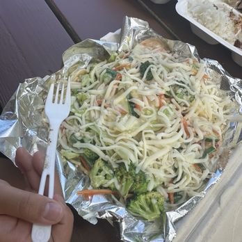 Braddah Hutts BBQ Grill - Shrimp pasta - Barbeque Near Me - Hana, Hawaii