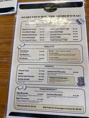Menu photo 1 Arthur's Coffee Shop La Habra, CA