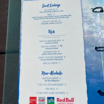 Sandbar - Menu 8 - New American Near Me - Clearwater Beach, Florida