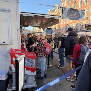 Rudi’s Original Stroopwafels - Long line mid day on a Monday. - Waffles Near Me - Amsterdam, New Hampshire Rudi’s Original Stroopwafels - Long line mid day on a Monday. - Waffles Near Me - Amsterdam, New Hampshire