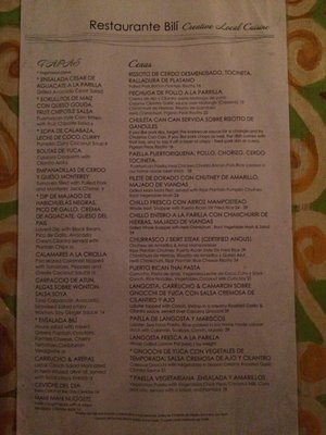 Menu photo 5 Bili Restaurant Vieques, PR