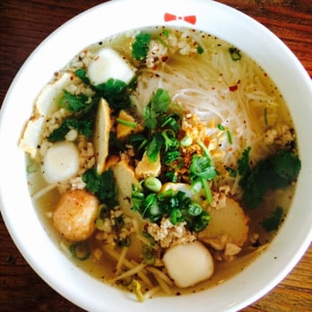 Bowl Thai - Tom Yum Noodle Soup with fish ball, fish cake, rice noodle, cilantro, scallion, and peanut. - Thai Near Me - Gardena, California Bowl Thai - Tom Yum Noodle Soup with fish ball, fish cake, rice noodle, cilantro, scallion, and peanut. - Thai Near Me - Gardena, California