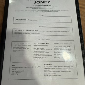Che Butter Jonez - Menu - Halal Near Me - Atlanta, Georgia