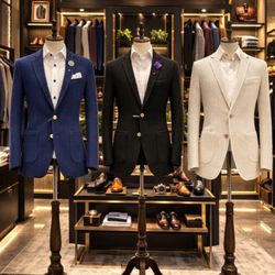 Best Dressed Man - Casual Dressy Slim Fitted Limited Edition Sport Jacket Blazer.
Navy, Black & Sand colors.