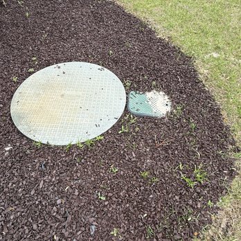 Off The Grid Lawncare And Landscape - Was quoted for and paid for a fabric weed barrier install. As you can see it was not. - Lawn Services Near Me - Pensacola, Florida Off The Grid Lawncare And Landscape - Was quoted for and paid for a fabric weed barrier install. As you can see it was not. - Lawn Services Near Me - Pensacola, Florida