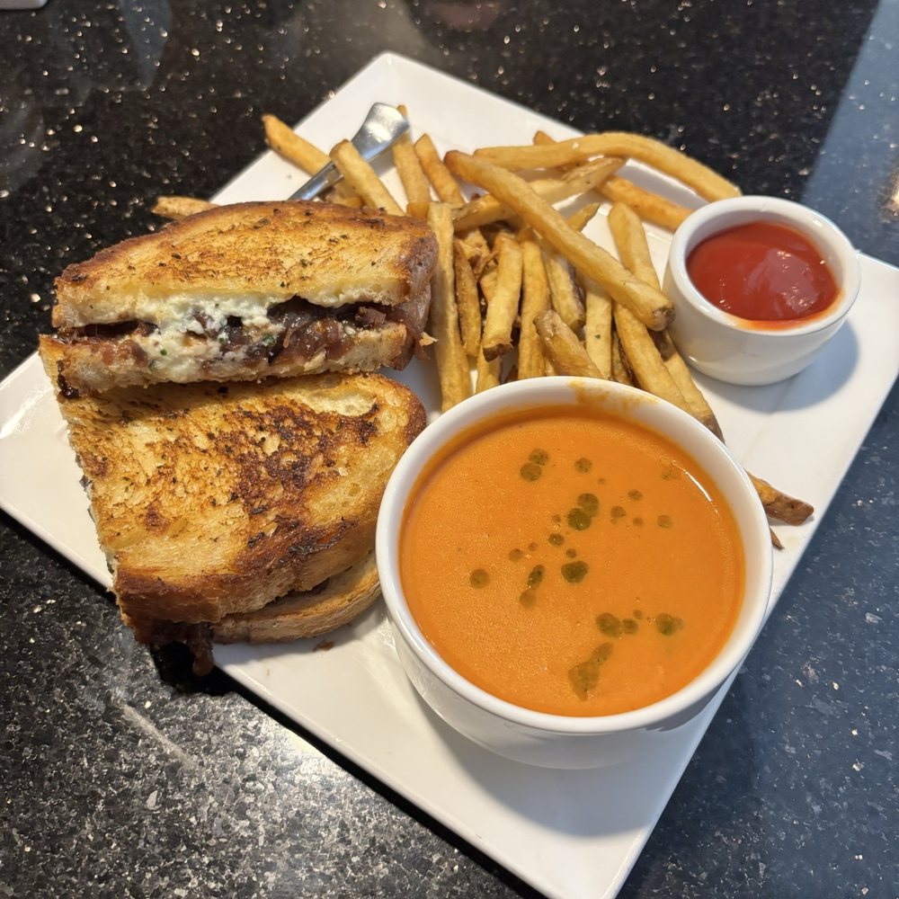The Class Act - Grilled cheese, fries and tomato soup - New American Near Me - Cedar Rapids, Iowa The Class Act - Grilled cheese, fries and tomato soup - New American Near Me - Cedar Rapids, Iowa