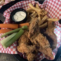 Tenders, plain. W/ crinkle fries Tenders, plain. W/ crinkle fries