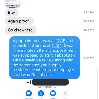 Ooh'lah Lash - Fourth set of text messages between myself and the owner. - Waxing Near Me - Highland Park, Illinois Ooh'lah Lash - Fourth set of text messages between myself and the owner. - Waxing Near Me - Highland Park, Illinois