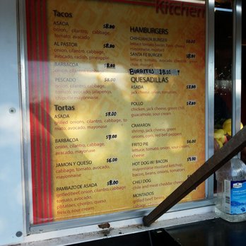 Santa Fe Kitchen - a menu on a food truck - Food Trucks Near Me - Santa Fe, New Mexico