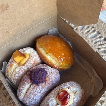 Purple Potato Bakery - ube strawberry polvoron brioche / leche flan crème brulee - Donuts Near Me - Las Vegas, Nevada