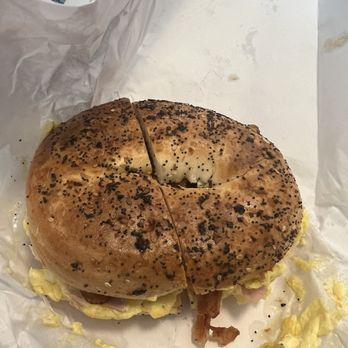 Sal's Deli - Bacon, egg, and cheese on an everything bagel - Delis Near Me - College Point, New York