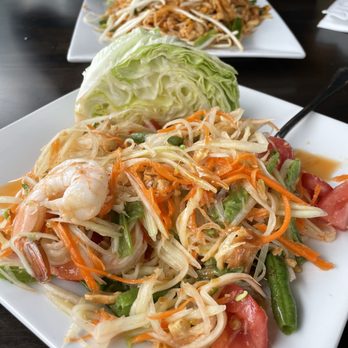 Bai Bua Thai Kitchen - Papaya Salad with Shrimp - Thai Near Me - Keizer, Oregon