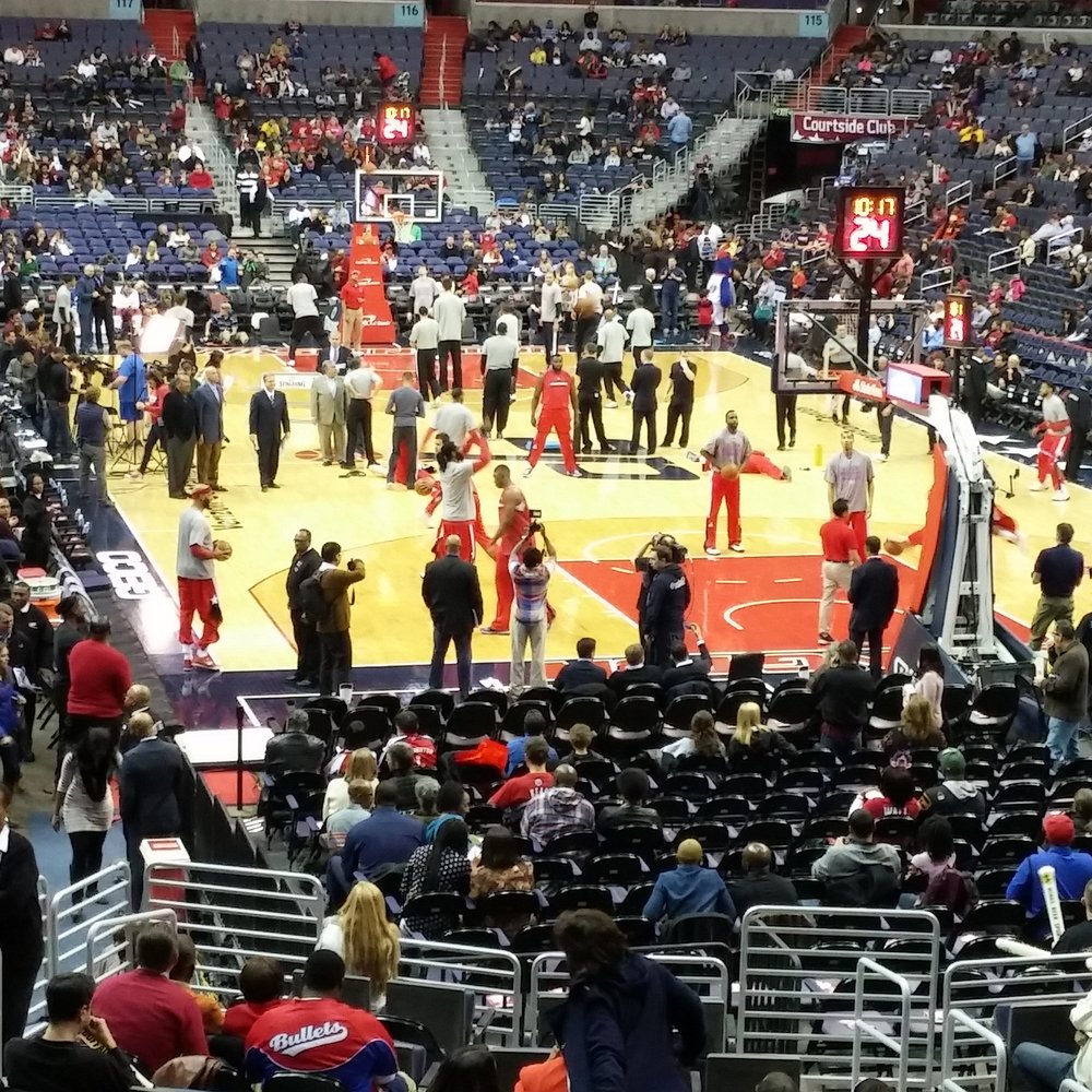 Capital One Arena - Warmups at the Wizards/Nets basketball game 2/7/2015 - Stadiums & Arenas Near Me - Washington, DC, District of Columbia