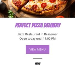 Perfect Pizza Delivery - A picture of the "view menu" link we see and what he didn't want to admit needs changing.