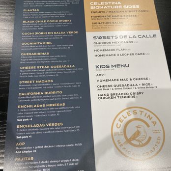 Celestina Mexican Crafted - the menu - Mexican Near Me - Knoxville, Tennessee Celestina Mexican Crafted - the menu - Mexican Near Me - Knoxville, Tennessee