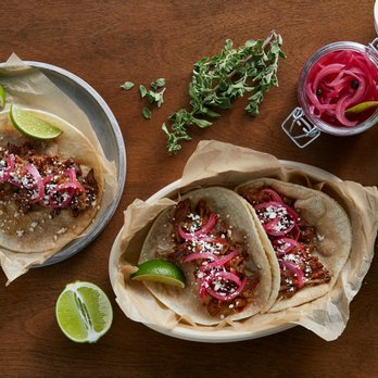 Market Cocina - two tacos with pickled onions and lime - Mexican Near Me - Glendale, California