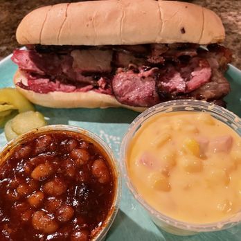 Jack Stack Barbecue - Overland Park - Jumbo with Polish Sausage (Sliced Meat) and Beef Brisket (Sliced Meat) Bbq Hickory Pit Beans Cheesy Corn Bake - Barbeque Near Me - Overland Park, Kansas Jack Stack Barbecue - Overland Park - Jumbo with Polish Sausage (Sliced Meat) and Beef Brisket (Sliced Meat) Bbq Hickory Pit Beans Cheesy Corn Bake - Barbeque Near Me - Overland Park, Kansas